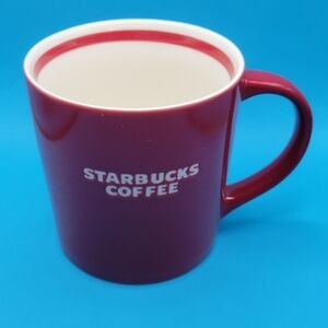 2010 Vintage Starbucks Red & White Coffee Mug